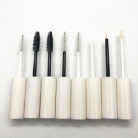 custom round plastic matte white empty 10ml lip gloss Mascara Eyelash tube lip glaze lipgloss /liquid eyelash tube