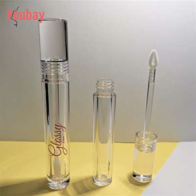 Youbay New Arrival 4.5ml PETG lipgloss packing with heart shape wands all transparent brush tip lip gloss tubes for DIY cosmet