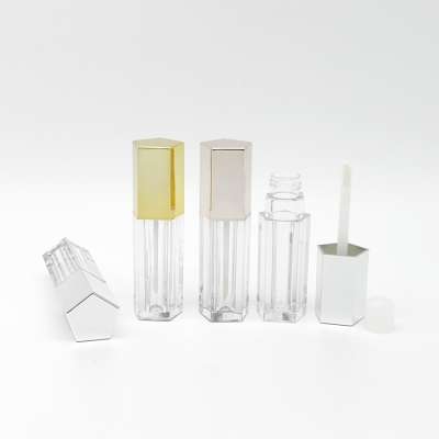 youbay in stock 5ml Pentagonal shape empty lip gloss tube with brush