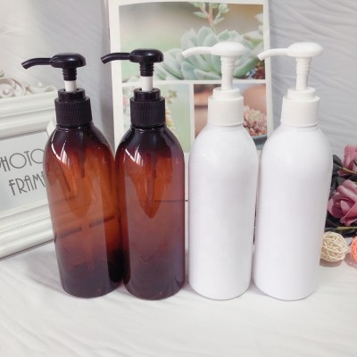 wholesale custom plastic packaging hand wash liquid shampoo bottle pet plastic lotion pump bottle